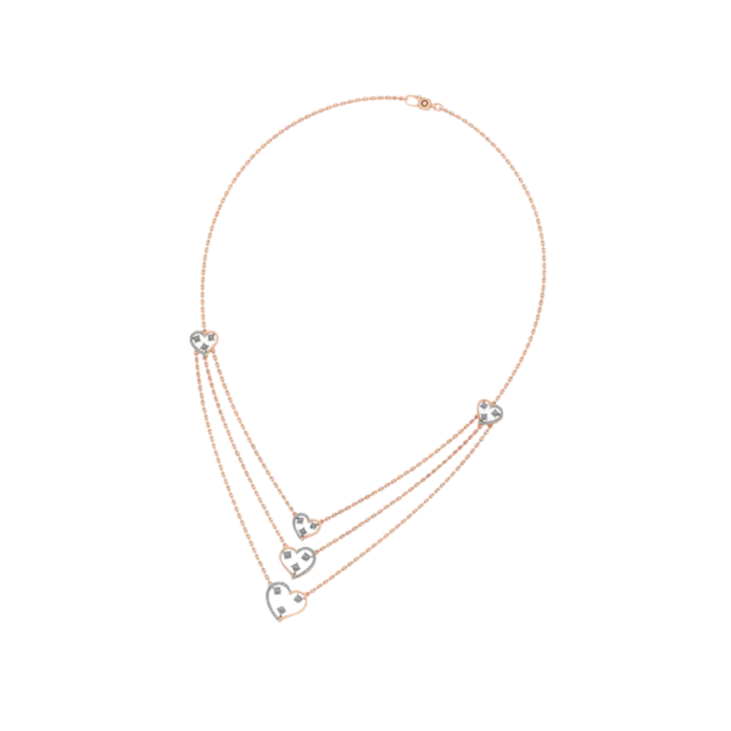 Heartcascade  Necklace