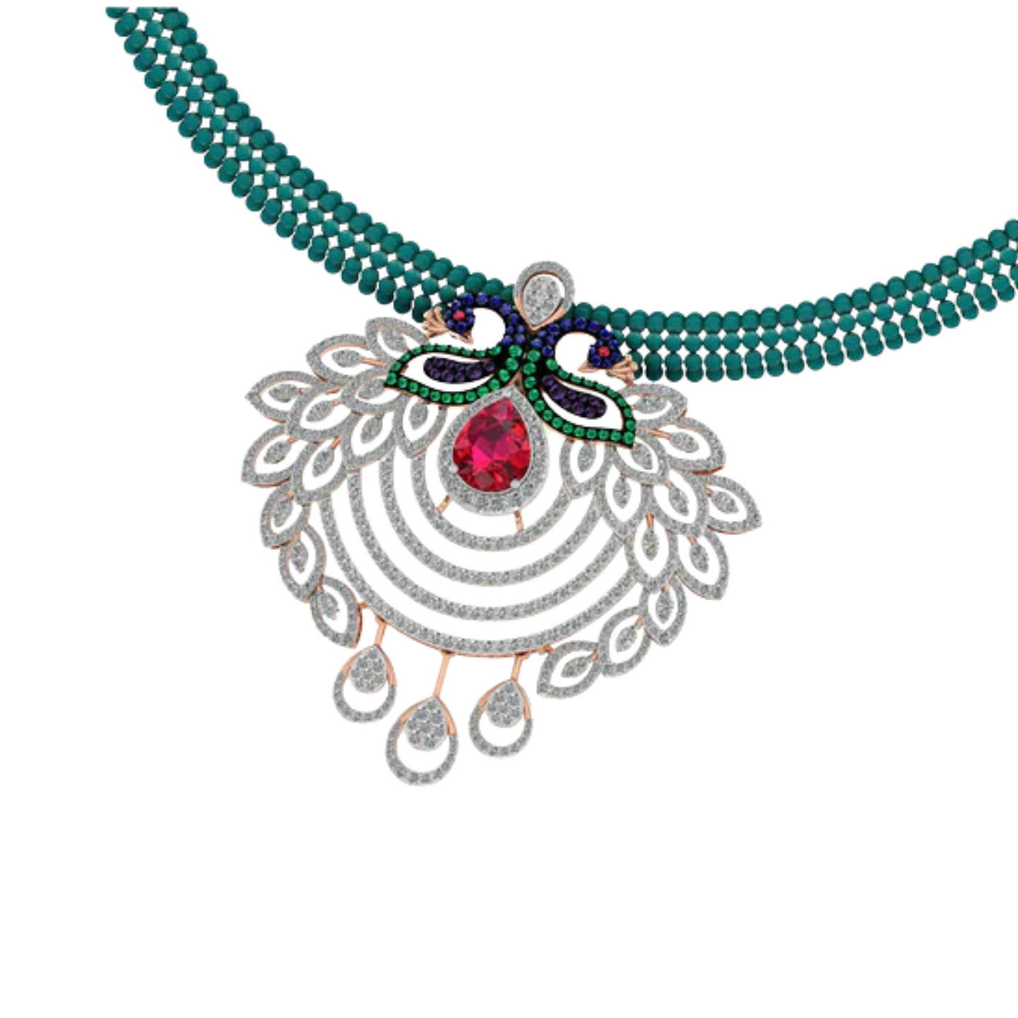 Peacocktwinkle  Pendant