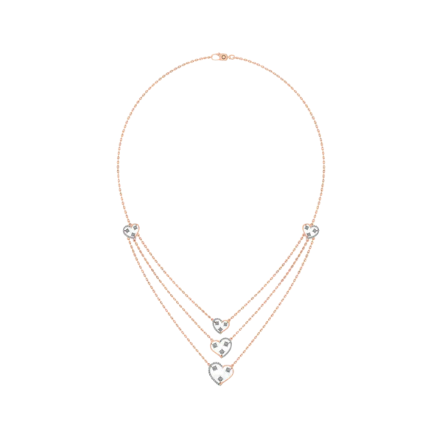 Heartcascade  Necklace