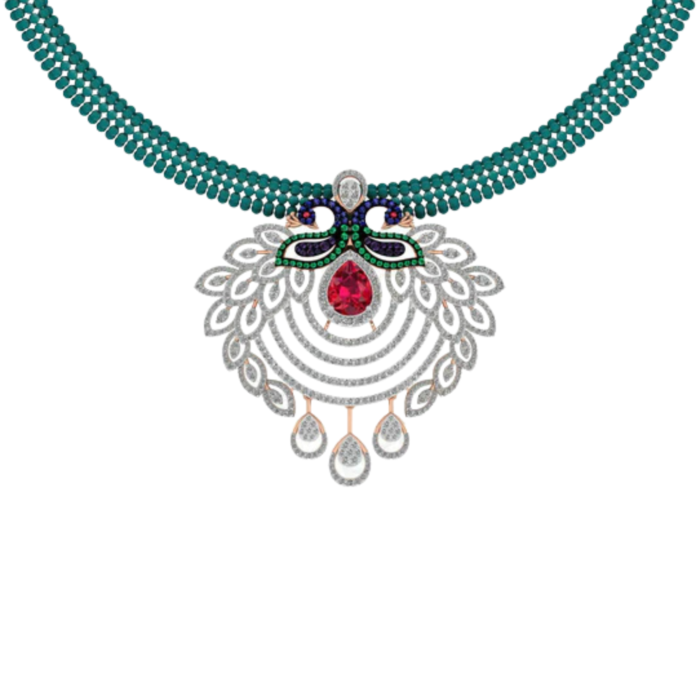 Peacocktwinkle  Pendant