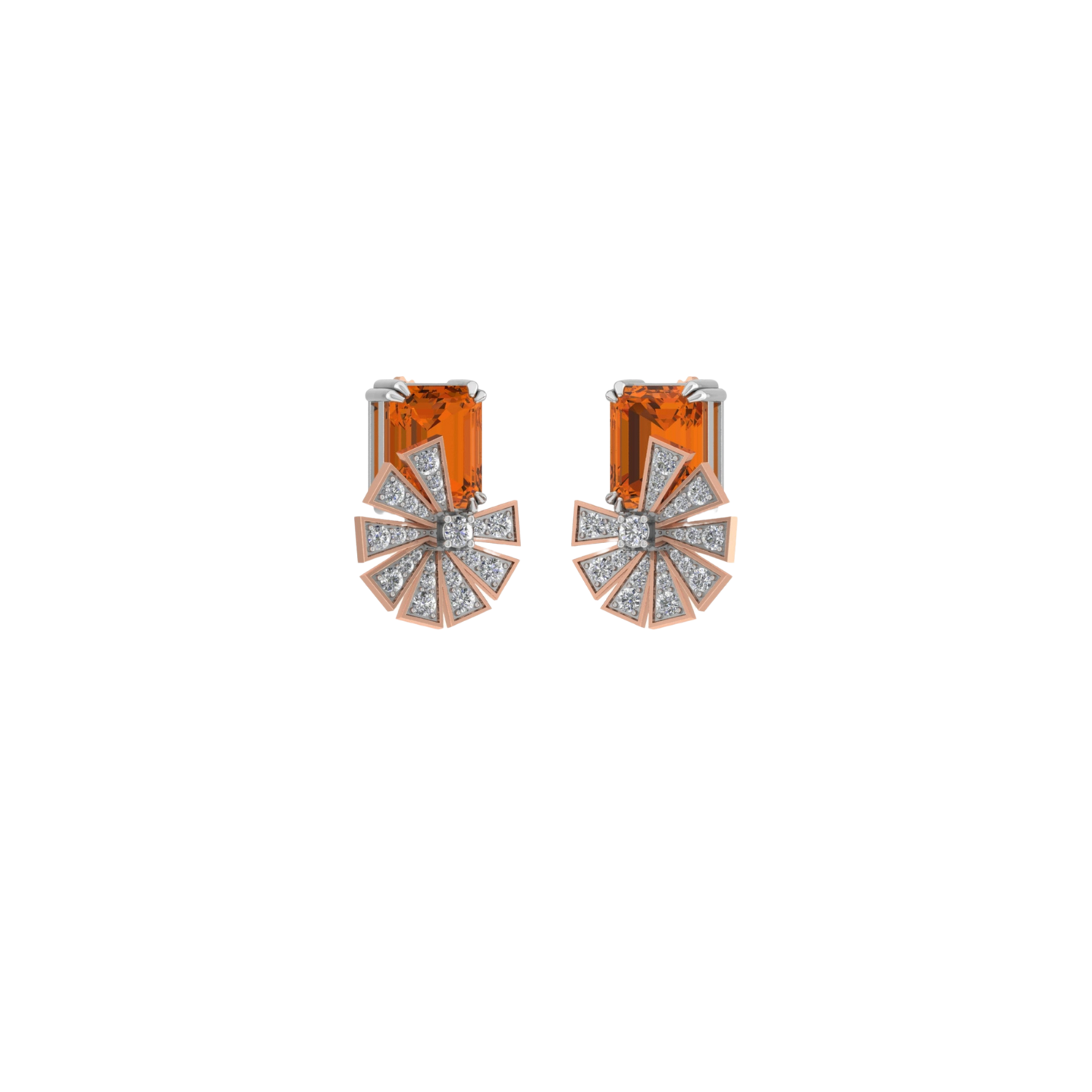 Redsunburstray Earrings